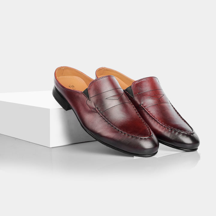 FREDRICK - Half Shoe in Cherry