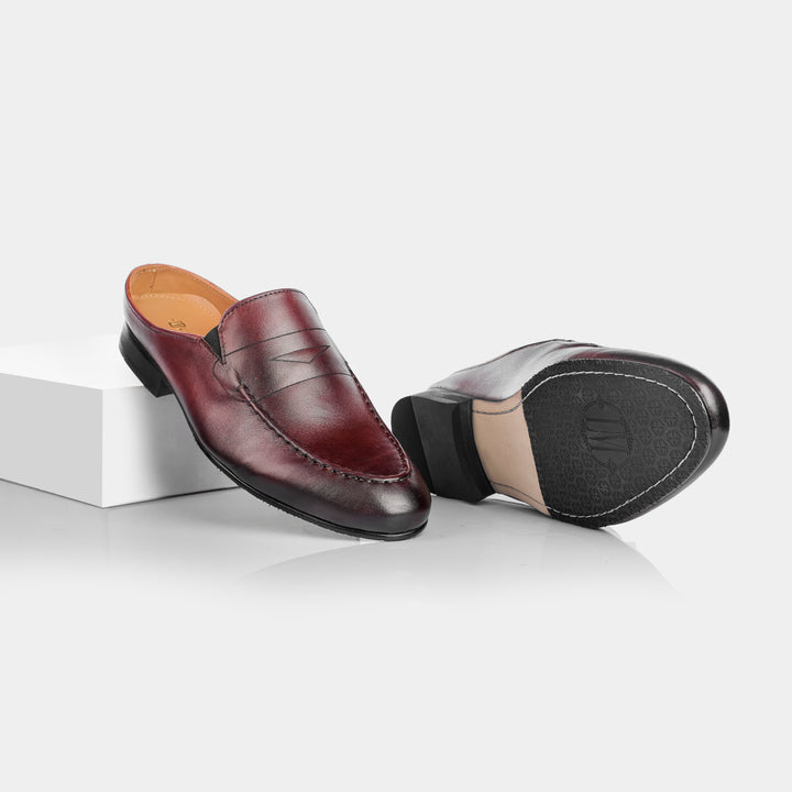FREDRICK - Half Shoe in Cherry