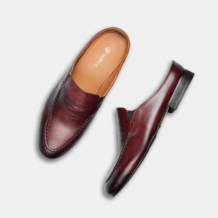 FREDRICK - Half Shoe in Cherry