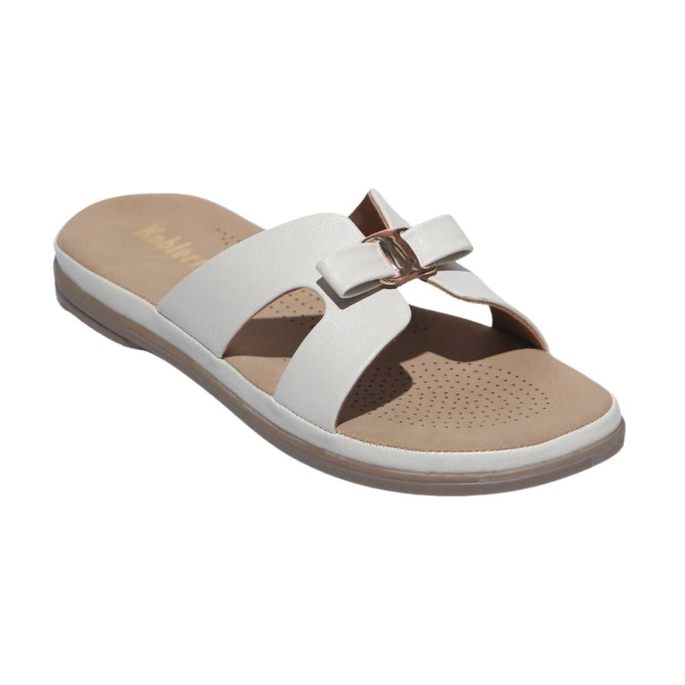 Comfort Flatform Slides in White