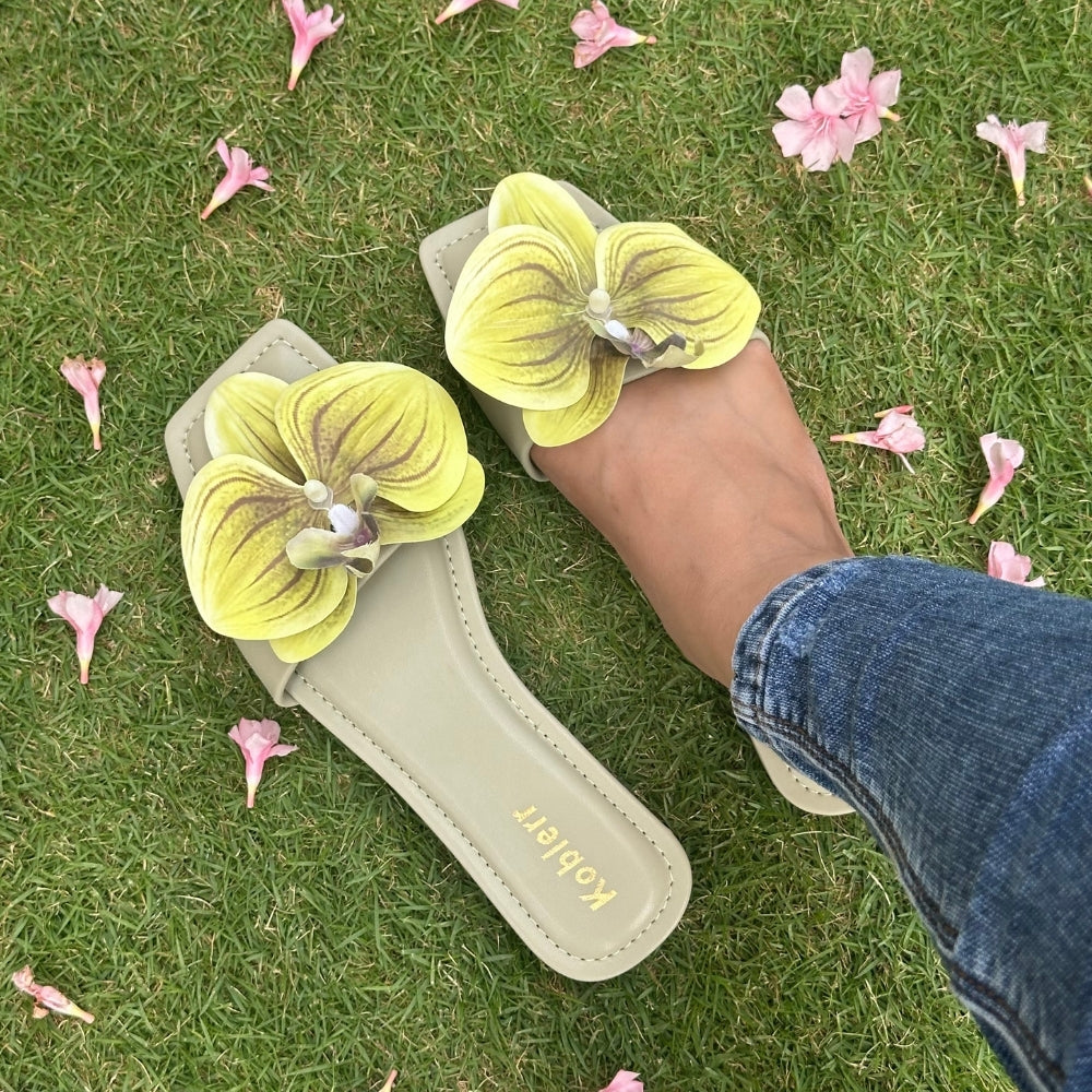 Orchid Slides in Green