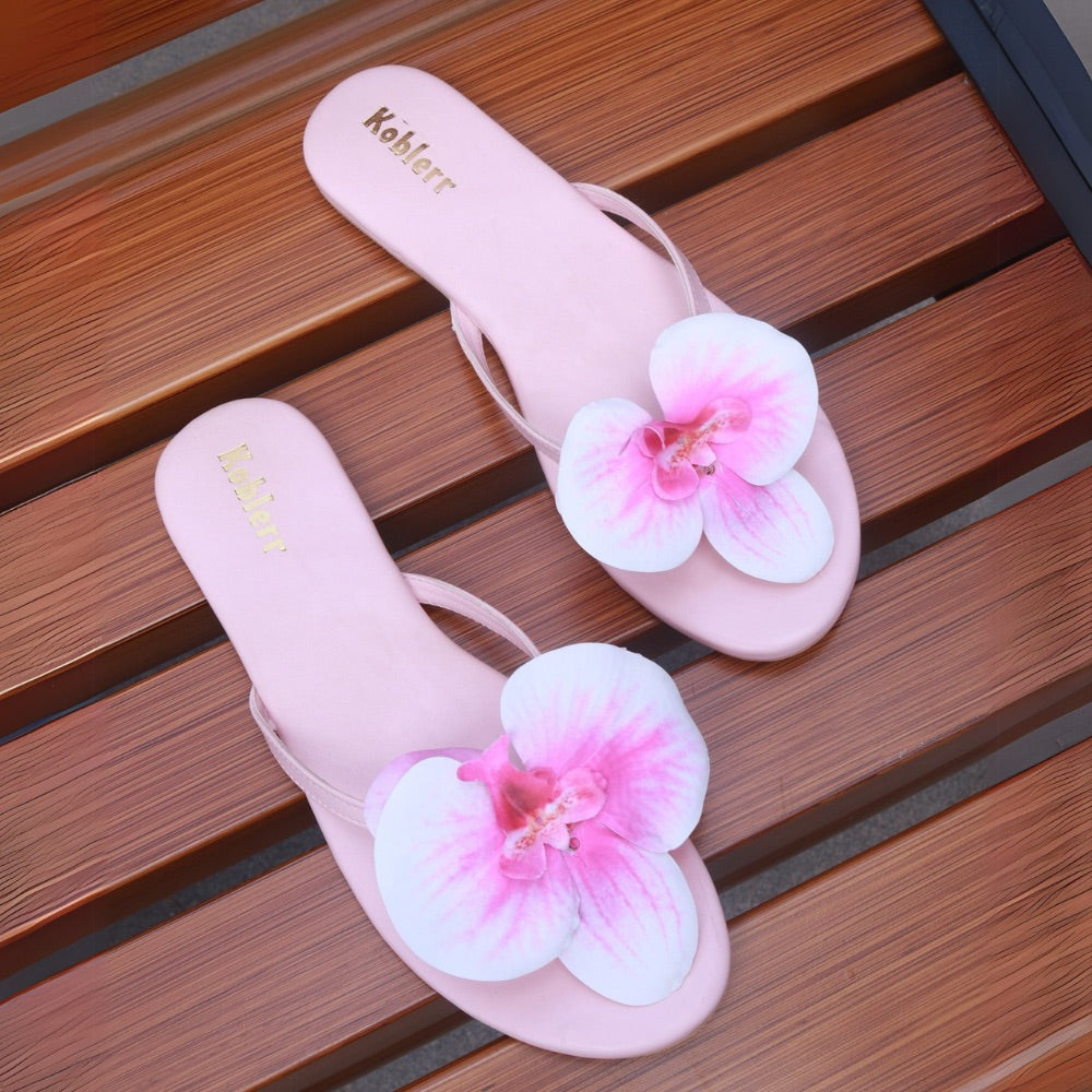 Light Pink Orchid Floral Flats