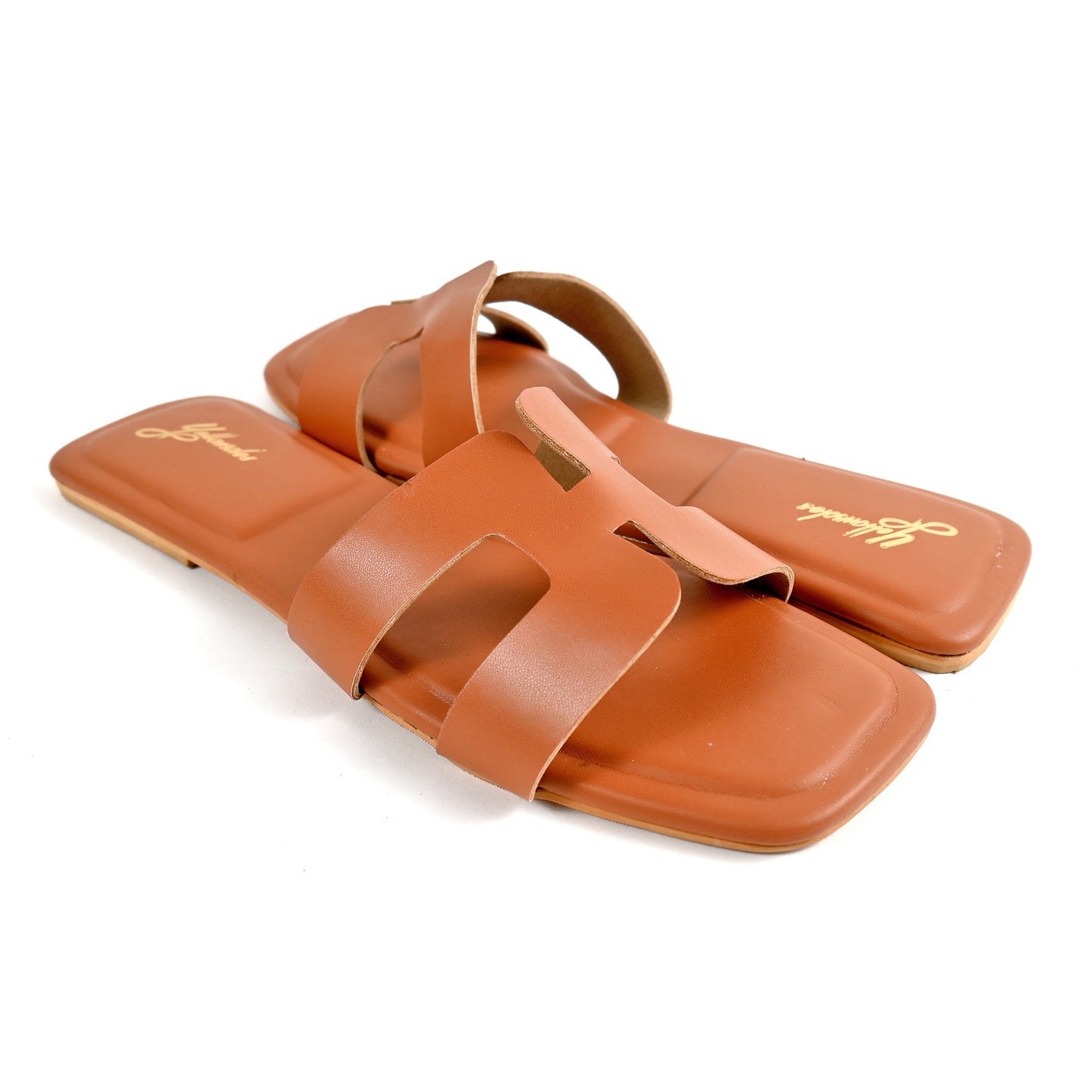 H Style Flats in Tan