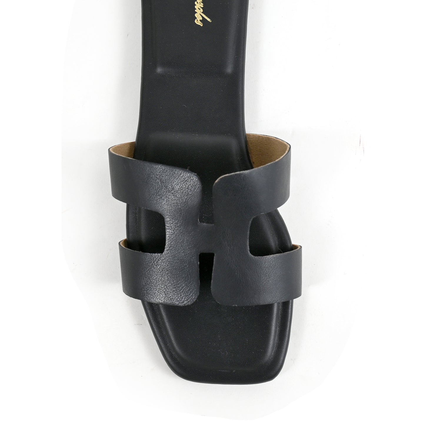 H Style Flats in Black