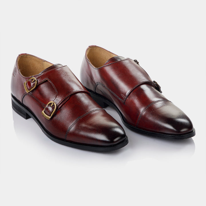 TRUCE - Double Monk Strap in Oxblood