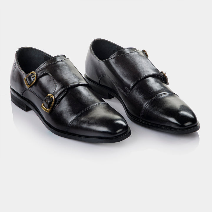 TRUCE - Double Monk Strap in Charcoal Black