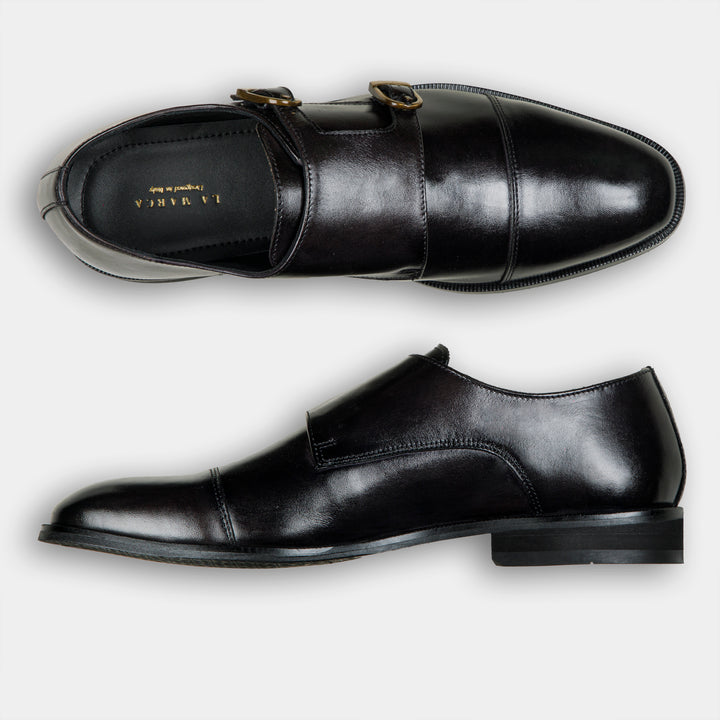 TRUCE - Double Monk Strap in Charcoal Black