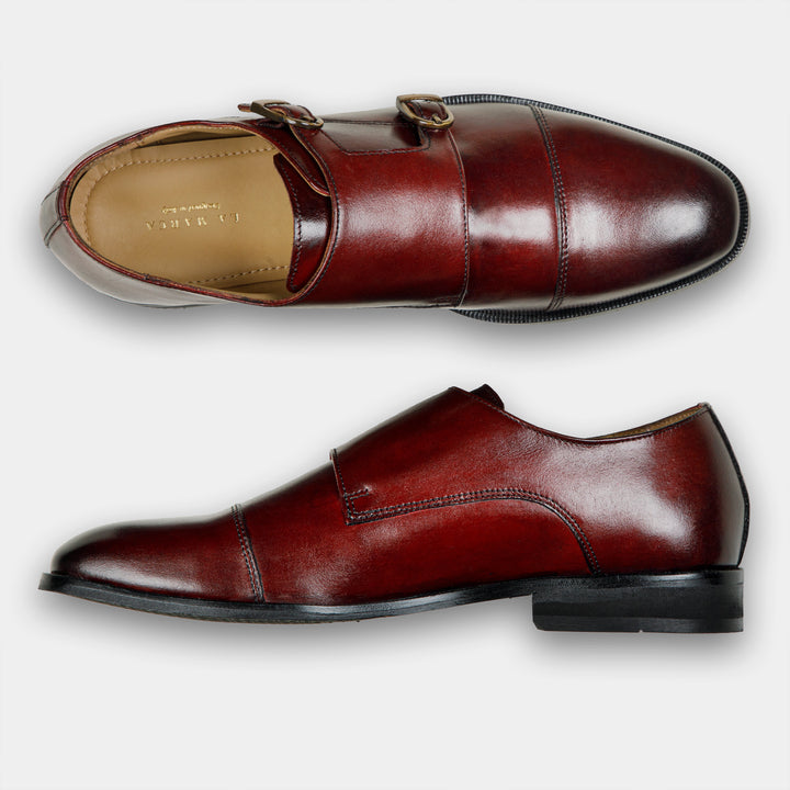 TRUCE - Double Monk Strap in Oxblood