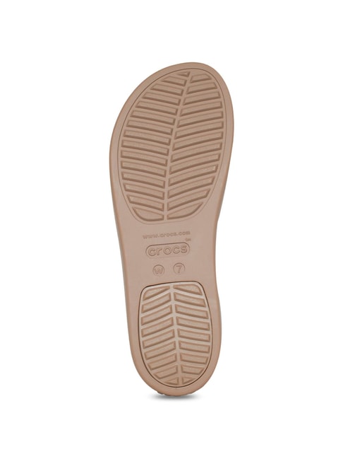 Crocs Brooklyn Beige Back Strap Wedges