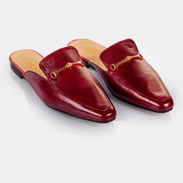 MADONA - Women's Mule in Wine Red