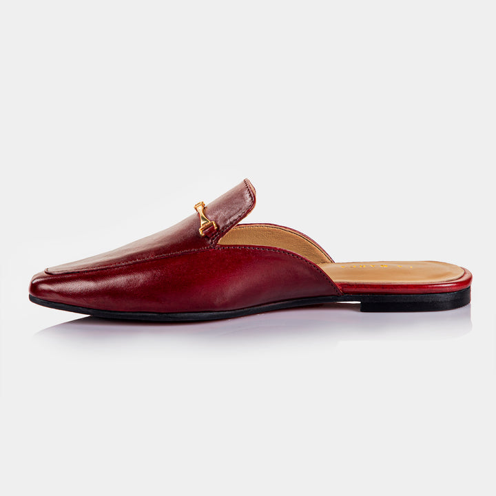 MADONA - Women's Mule in Wine Red