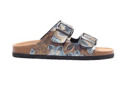 Amelia Women's Two Strap Sandals (Blue)