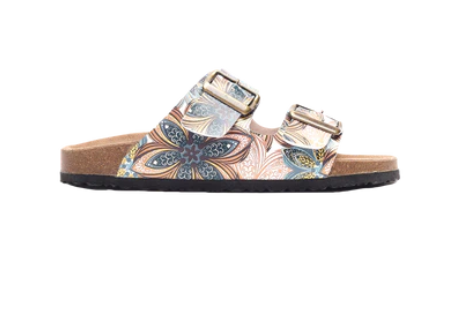 Amelia Women's Two Strap Sandals (Beige)