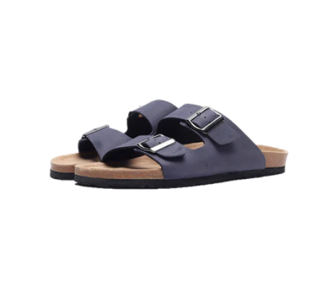 Zeno Men's Two-Strap Sandals (Navy)