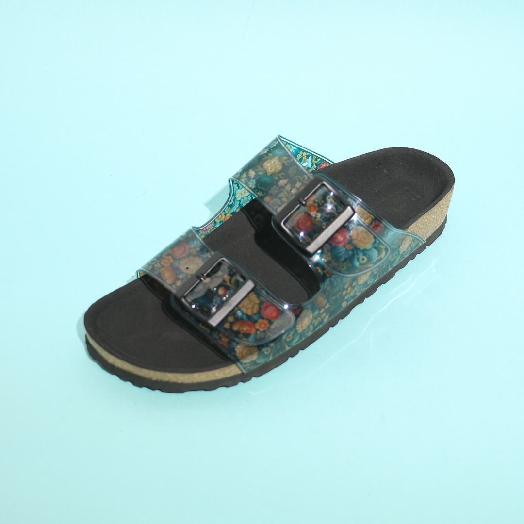 Women’s Floral Buckle Slides