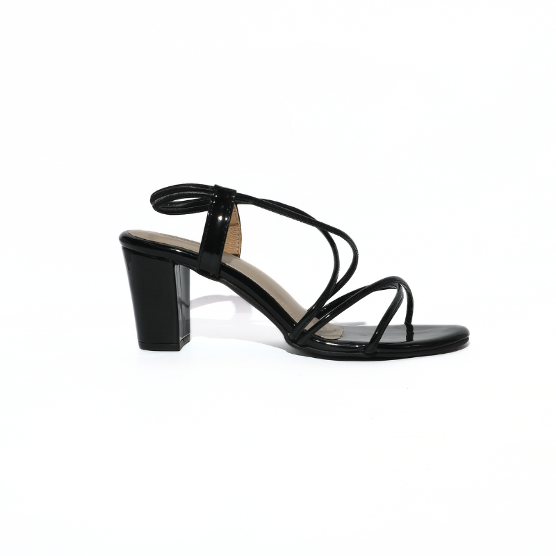 Messy Strap with Block Heel