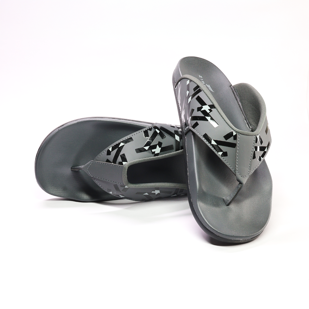 KIAAN - Men's Black & Grey Slippers