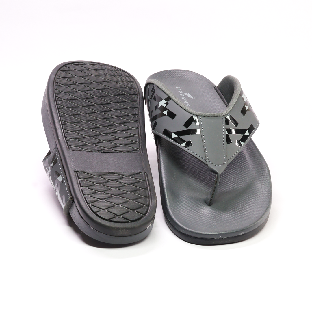 KIAAN - Men's Black & Grey Slippers