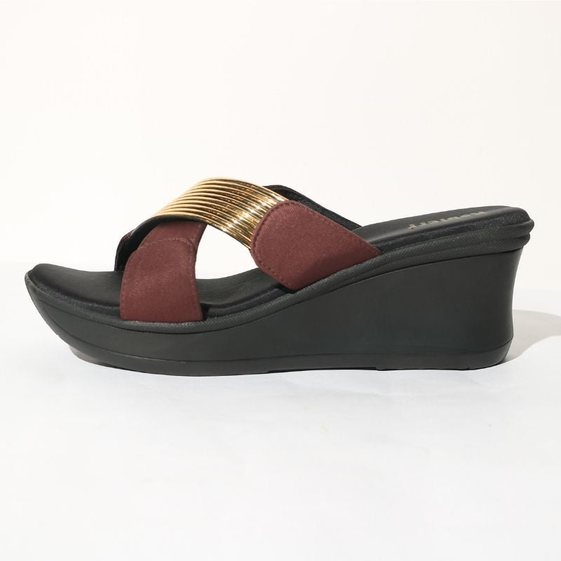 Gold Casual Wedge