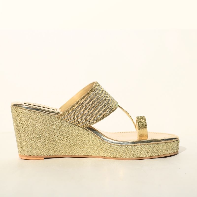 Ethnic Slipper Wedges
