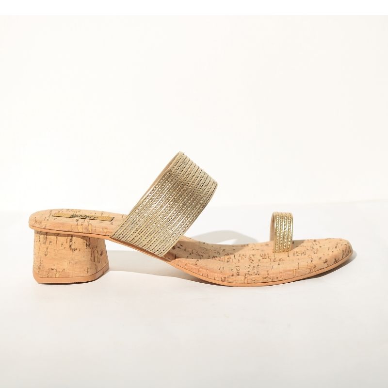 Gold ethnic Heel