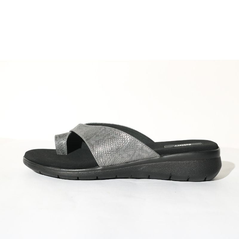 Grey Textured Slipper
