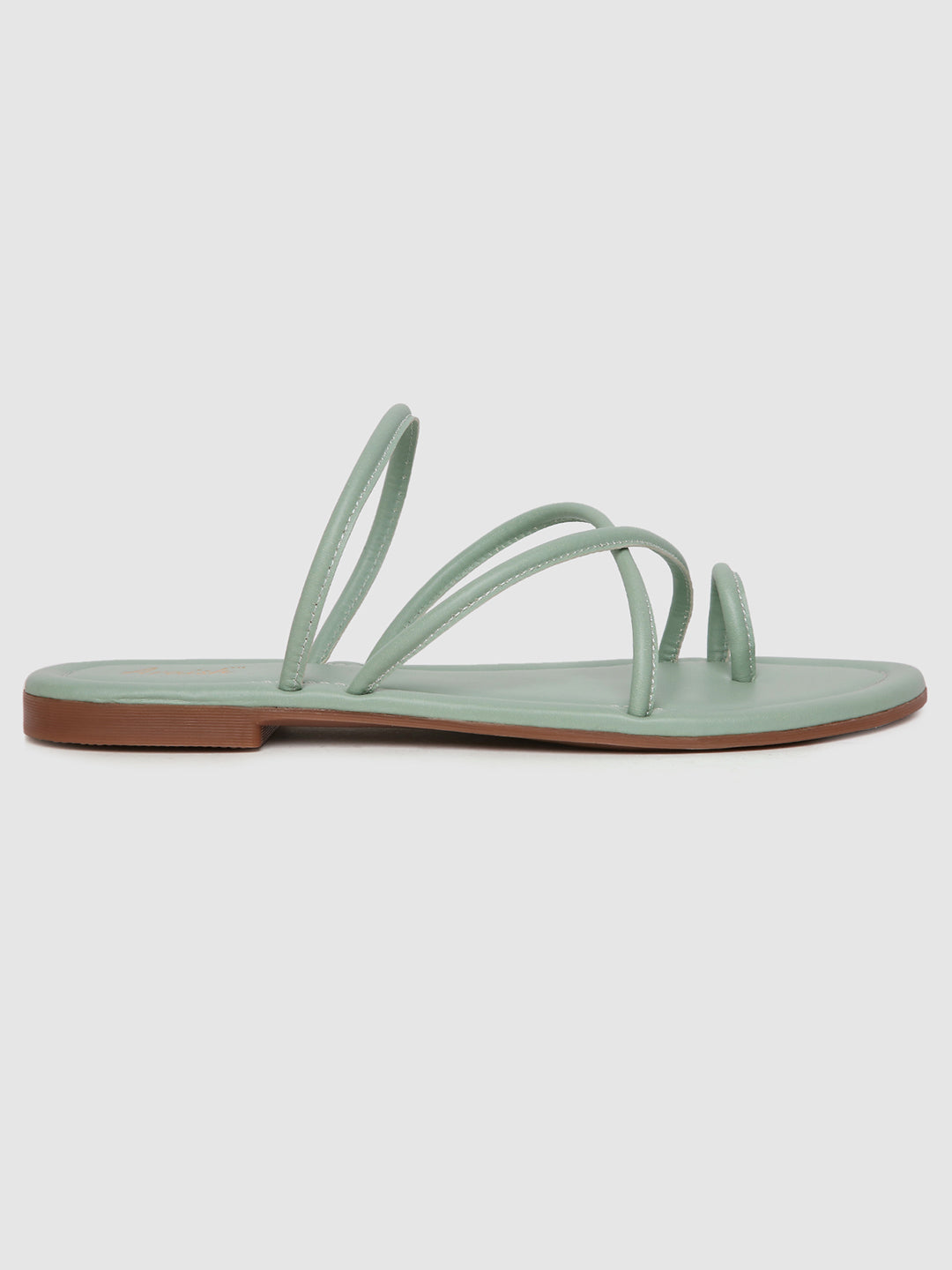 Green Strap Casual Flats