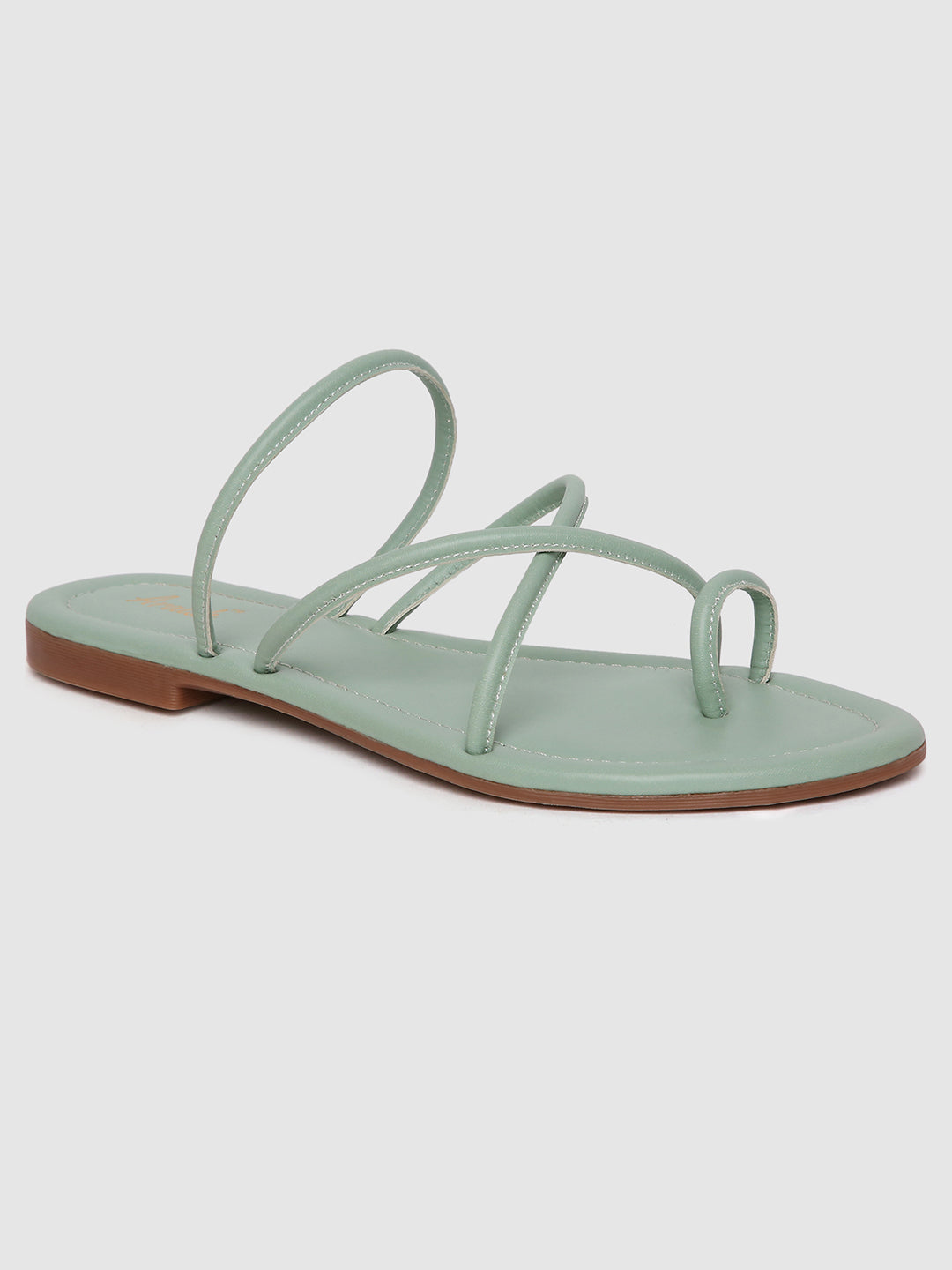 Green Strap Casual Flats