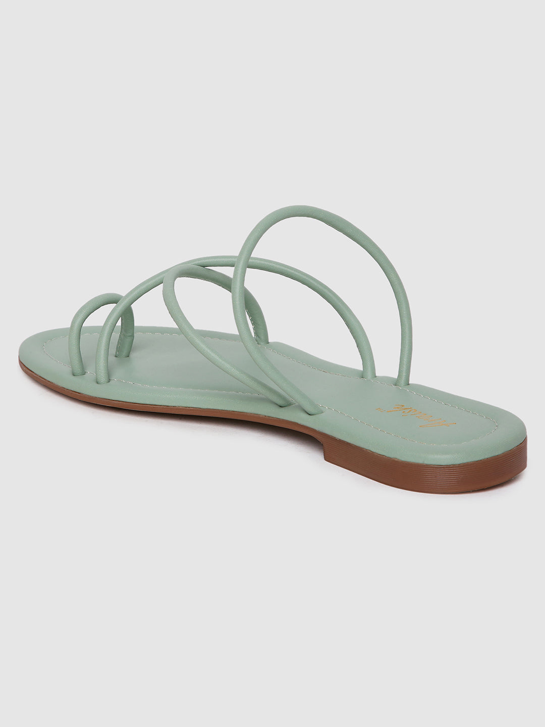 Green Strap Casual Flats