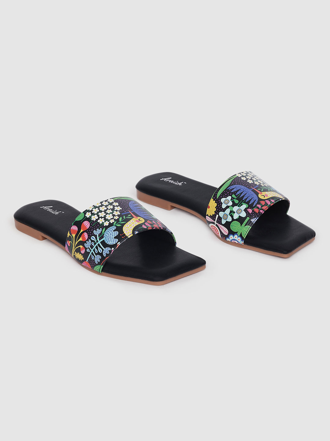 Peach Printed Causal Flats