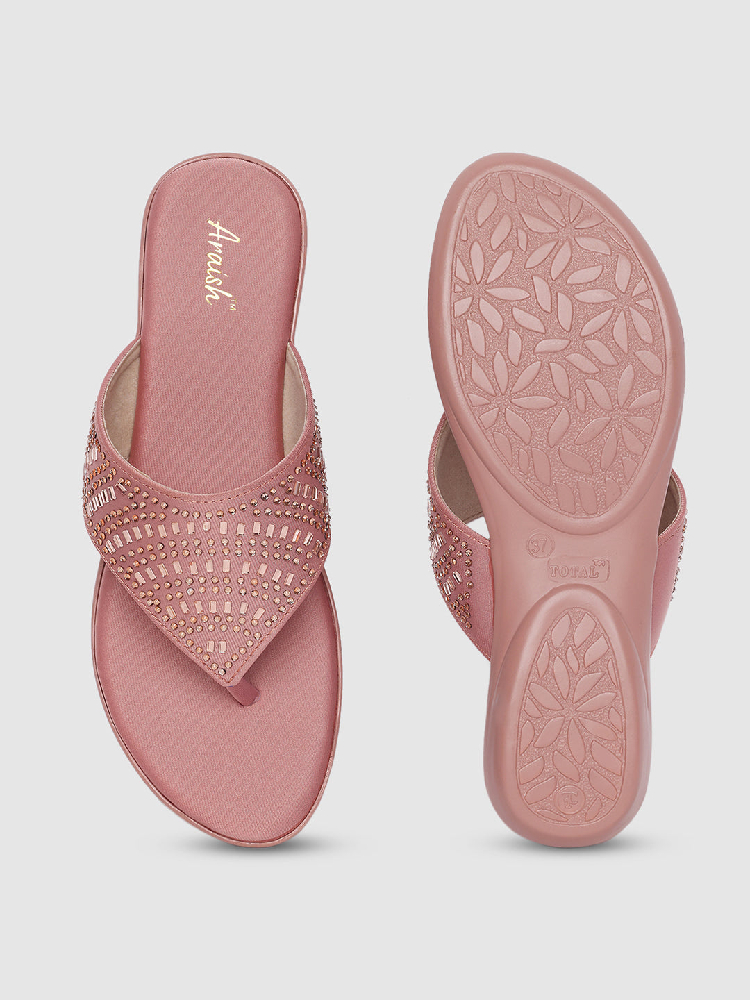 Pink Studded Flats