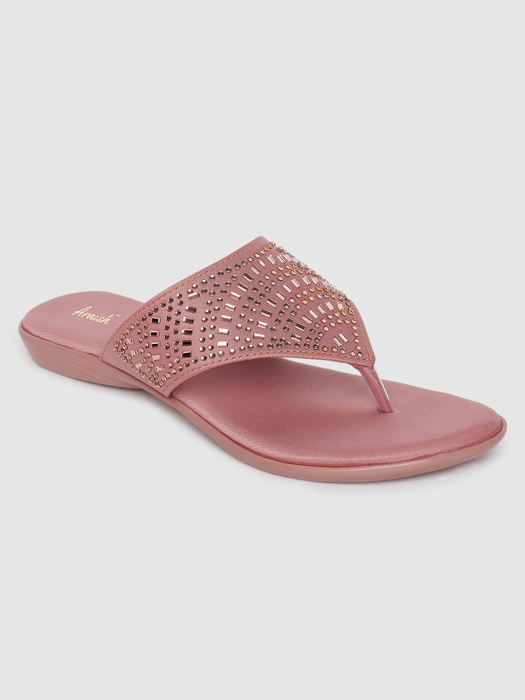 Pink Studded Flats