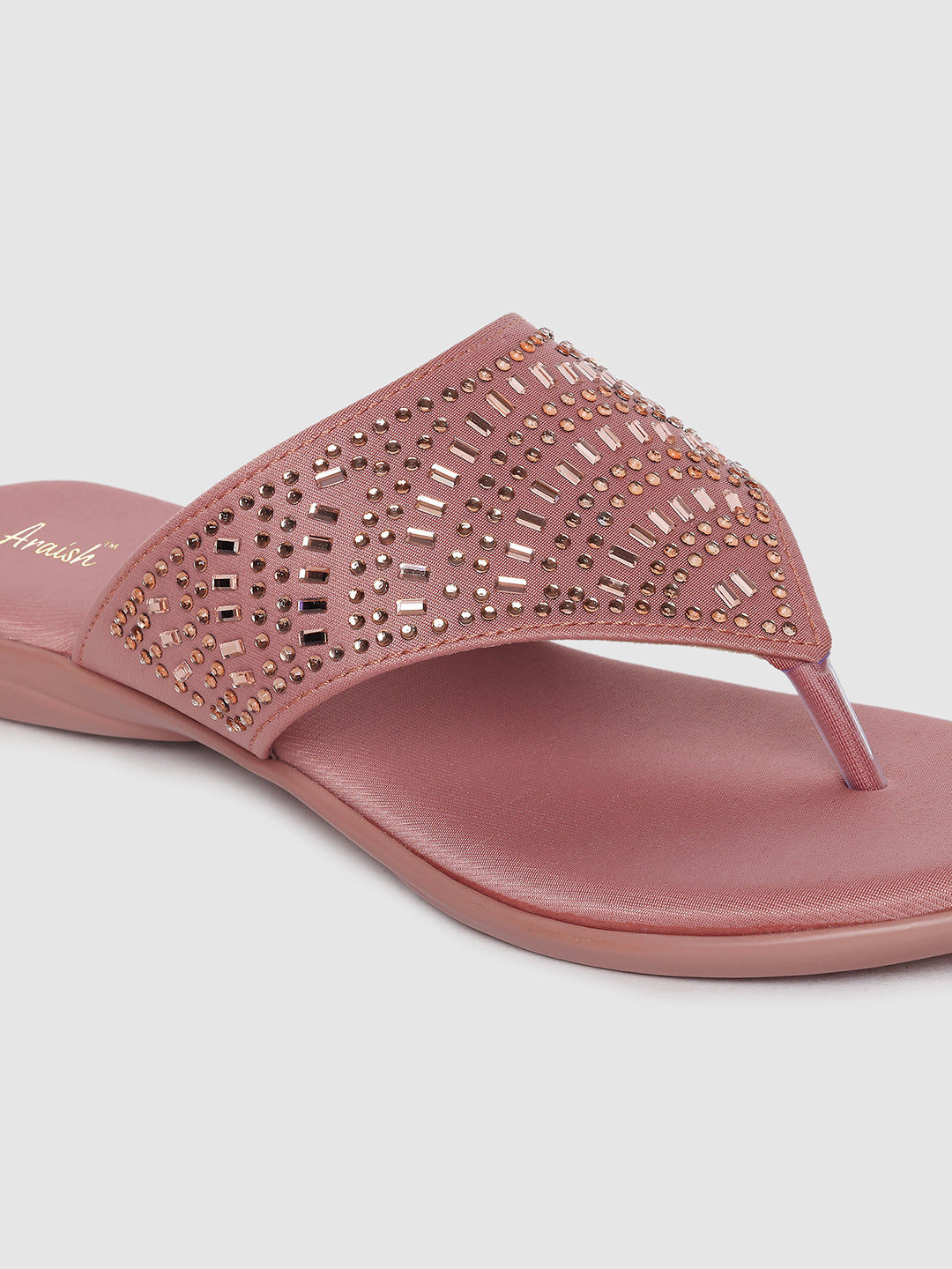 Pink Studded Flats