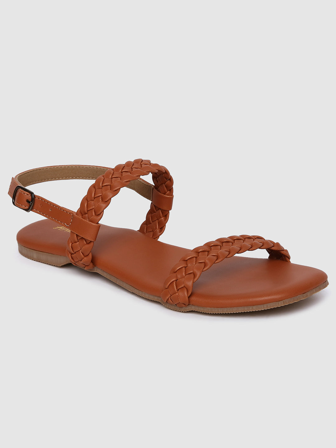 Tan Casual Weaved Sandals