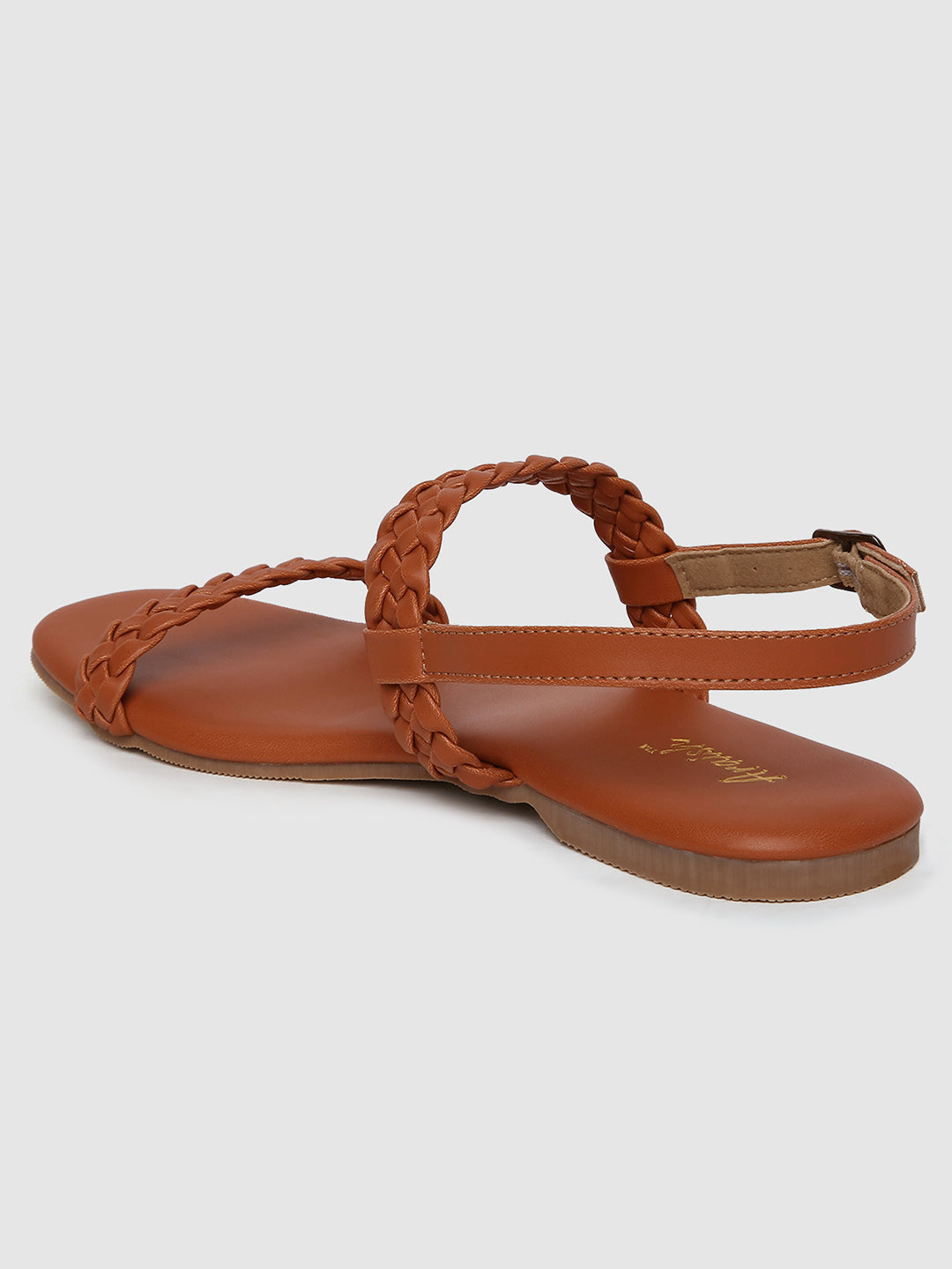 Tan Casual Weaved Sandals