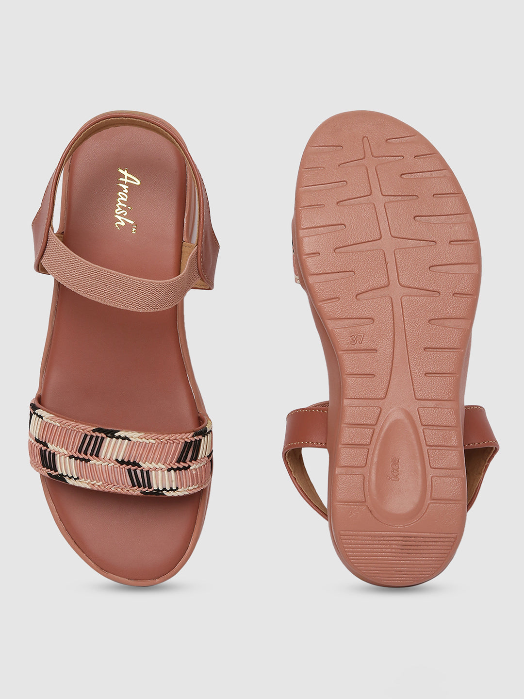 Peach Casual Platform Heel