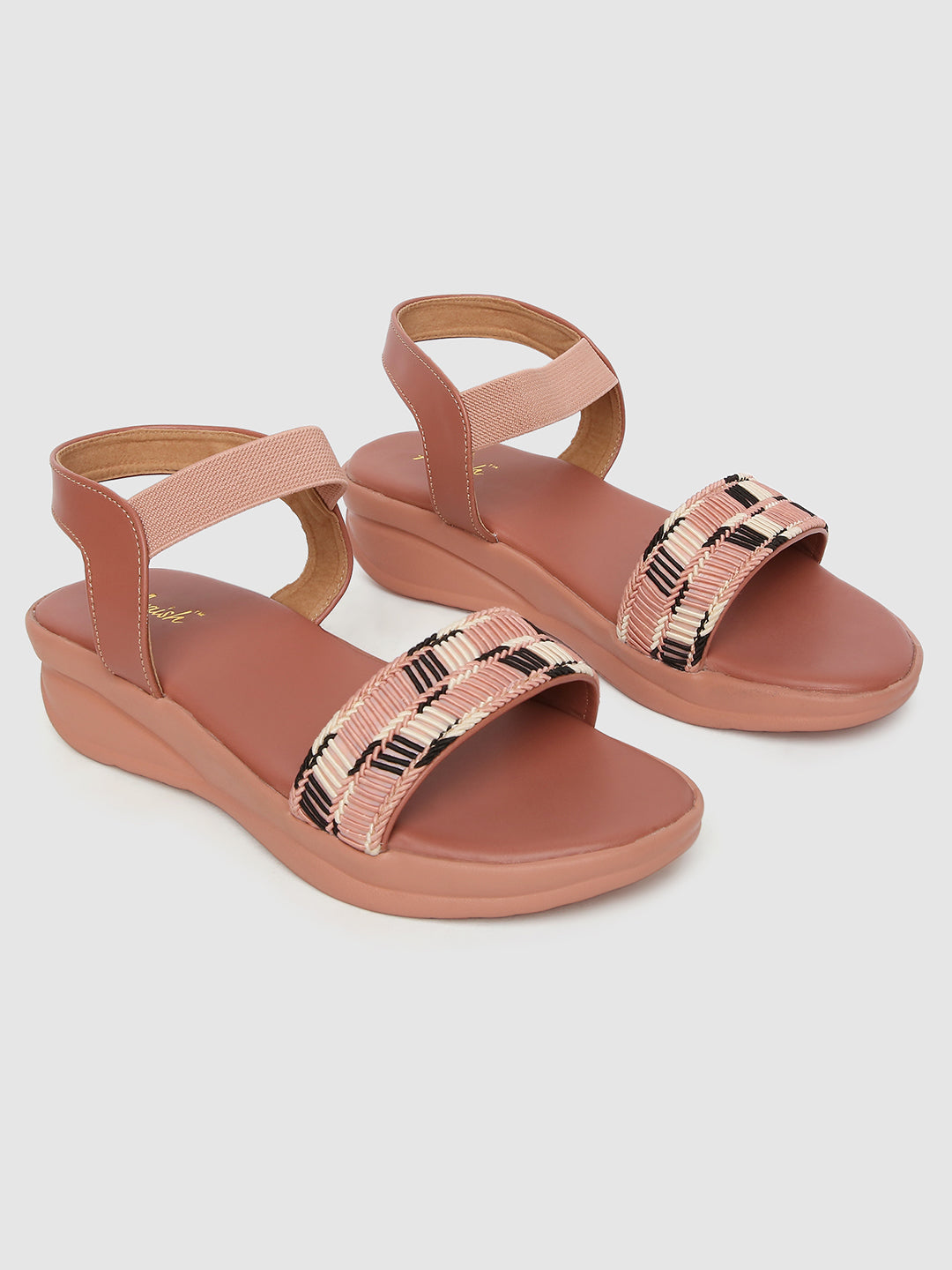 Peach Casual Platform Heel