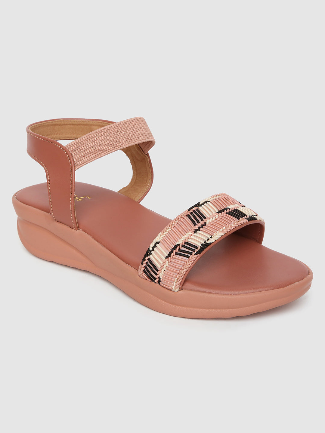 Peach Casual Platform Heel