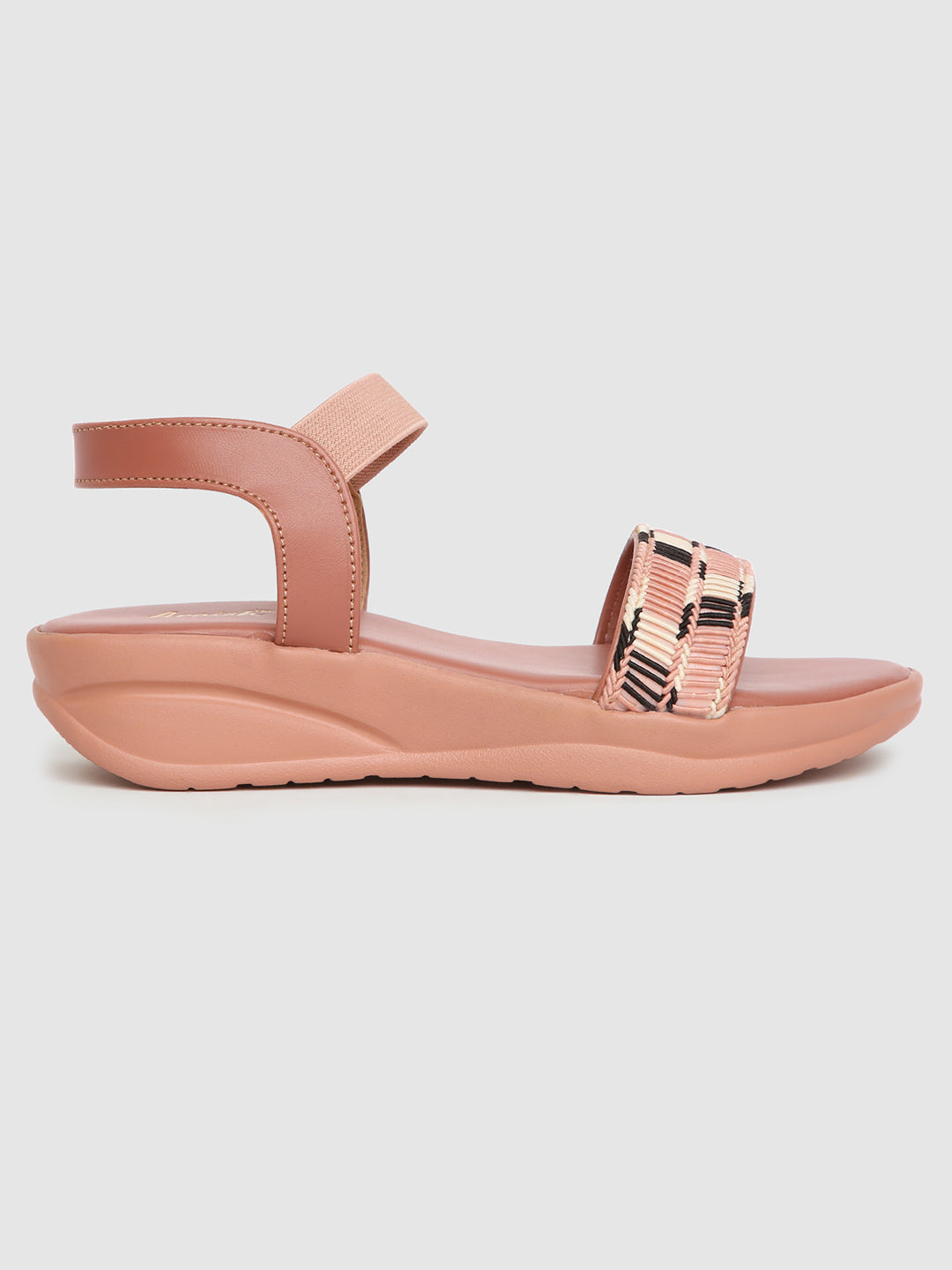 Peach Casual Platform Heel