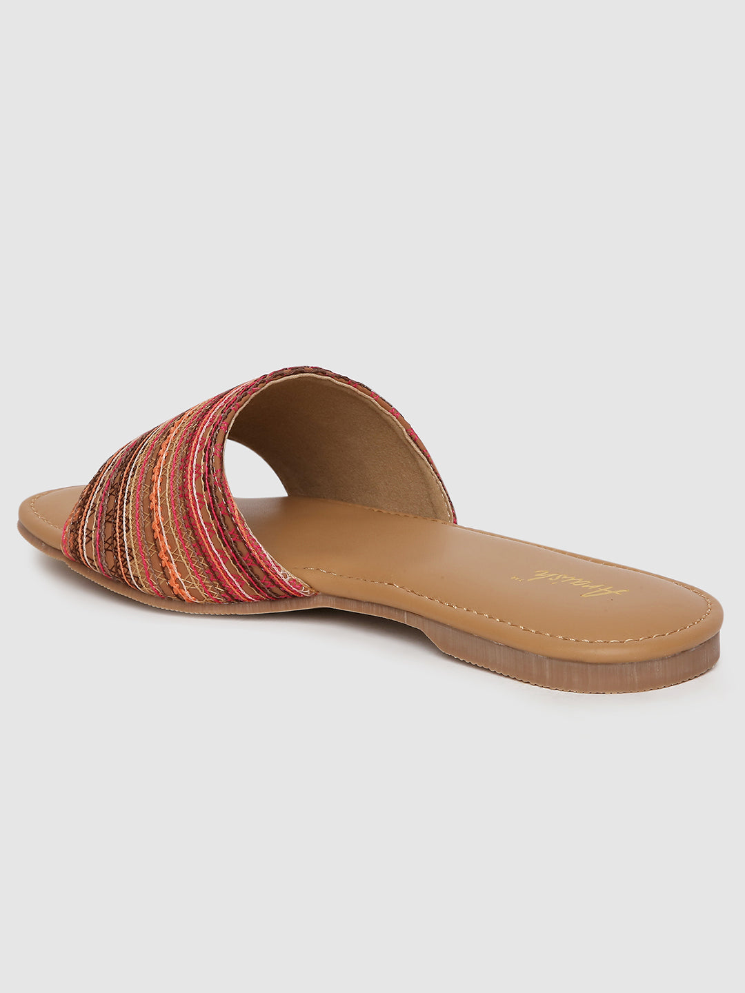 Beige Weaved Casual Flats