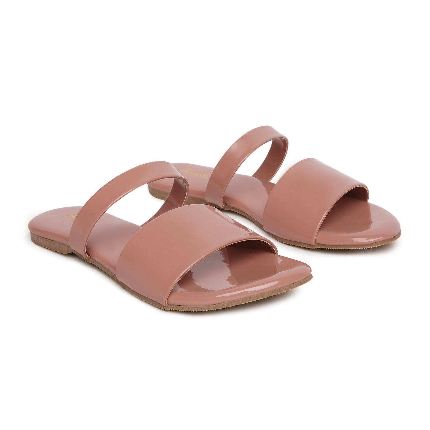 Peach Solid Casual Flats