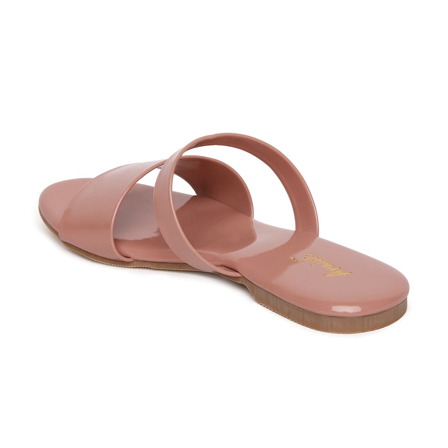 Peach Solid Casual Flats