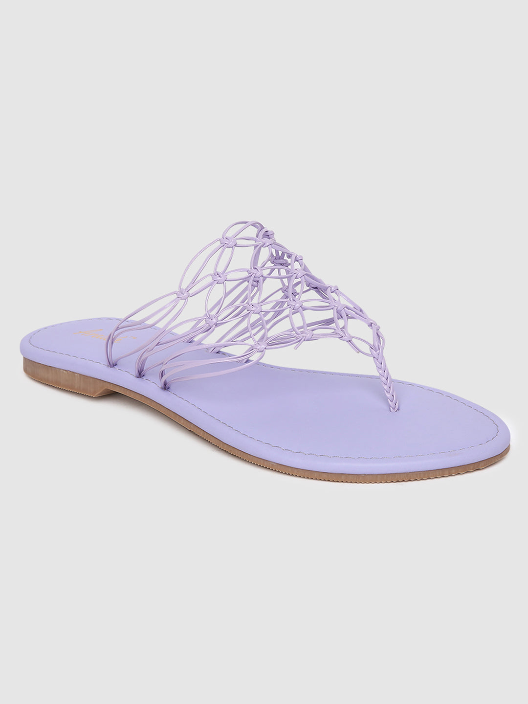 Lavender Casual Weaved Flats