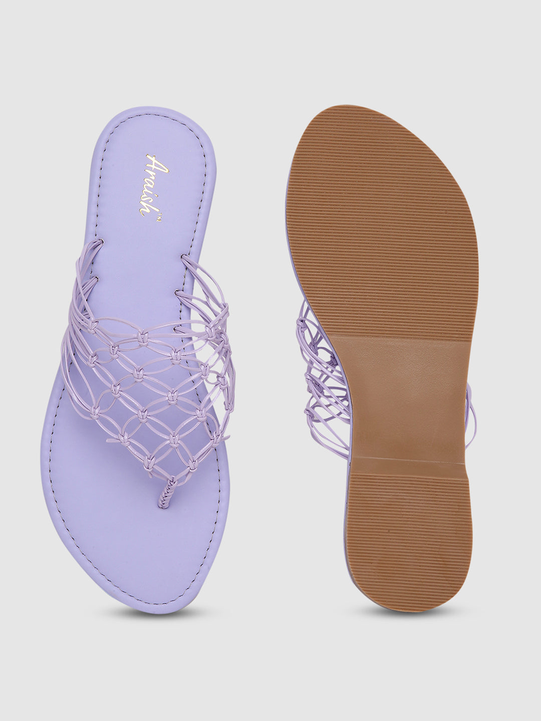Lavender Casual Weaved Flats
