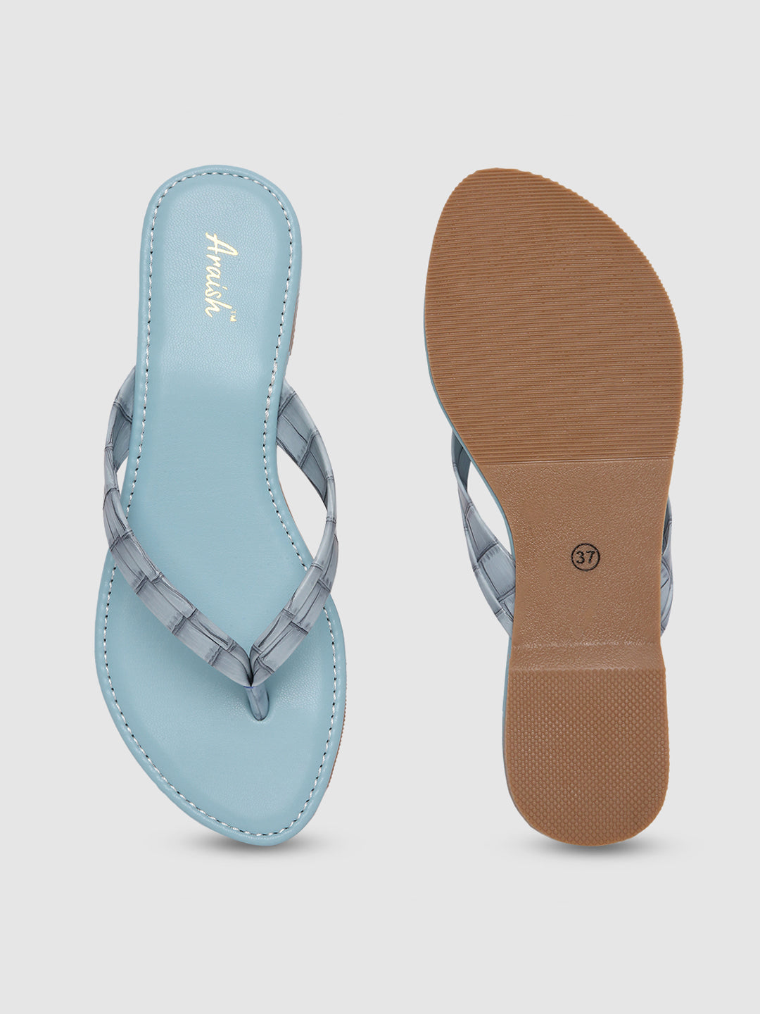Blue Printed Casual Flats