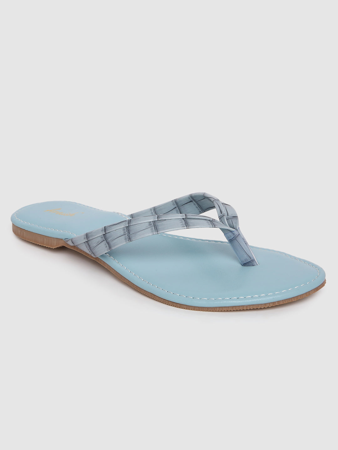 Blue Printed Casual Flats