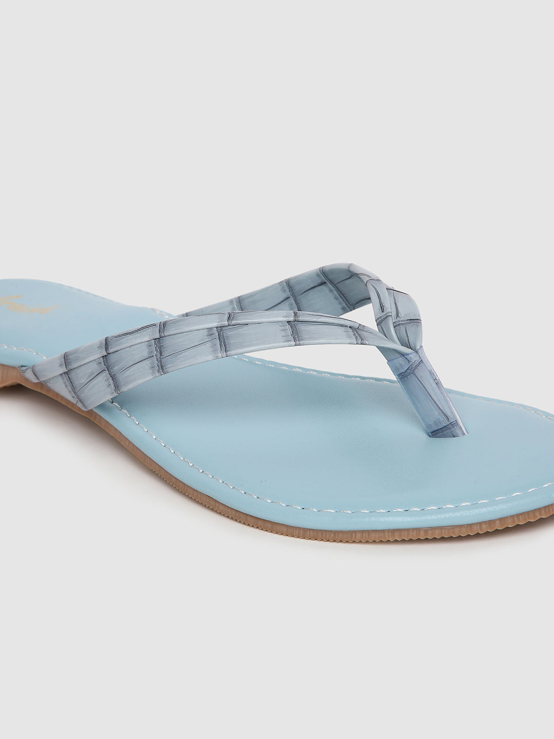 Blue Printed Casual Flats