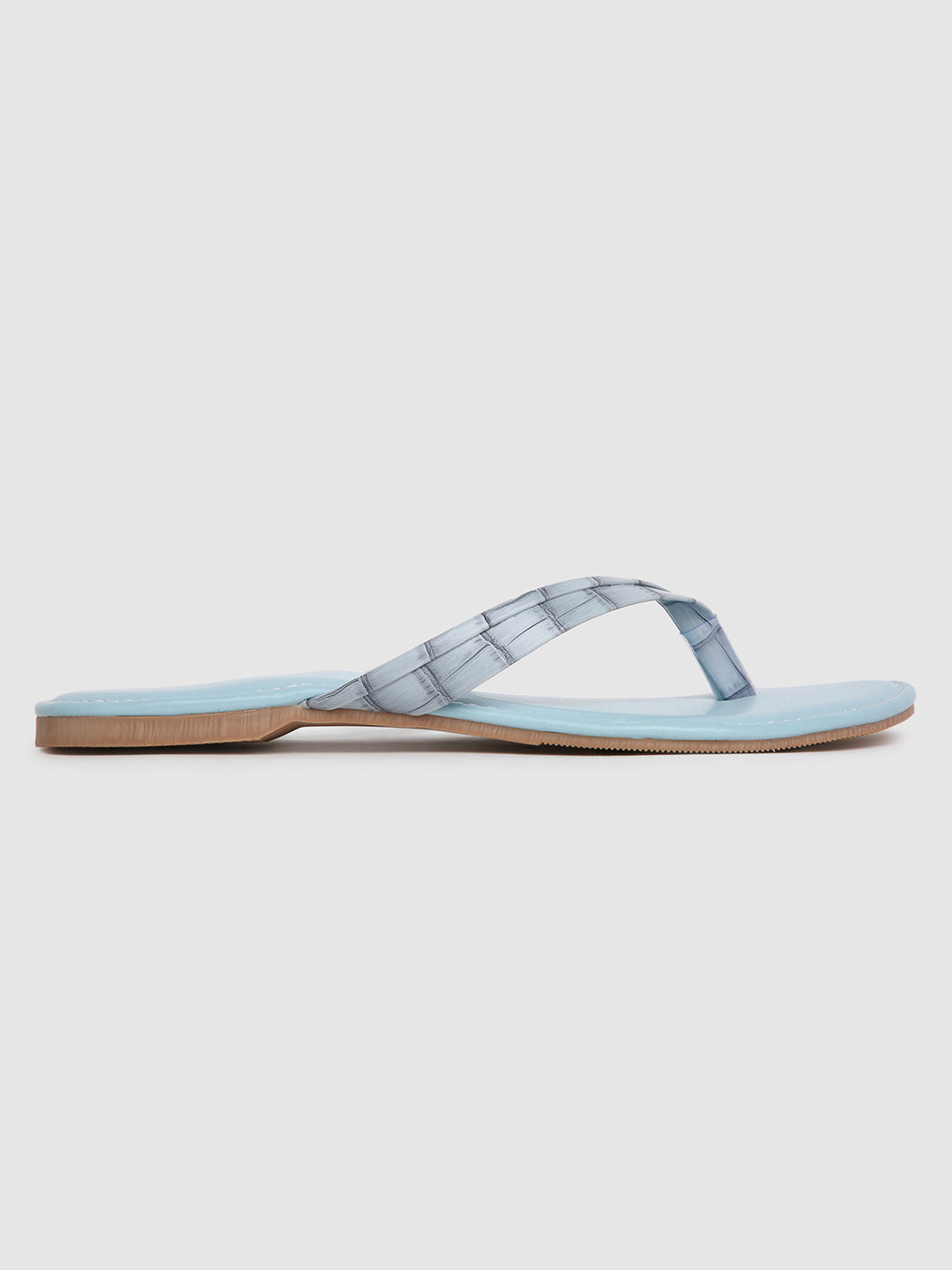 Blue Printed Casual Flats