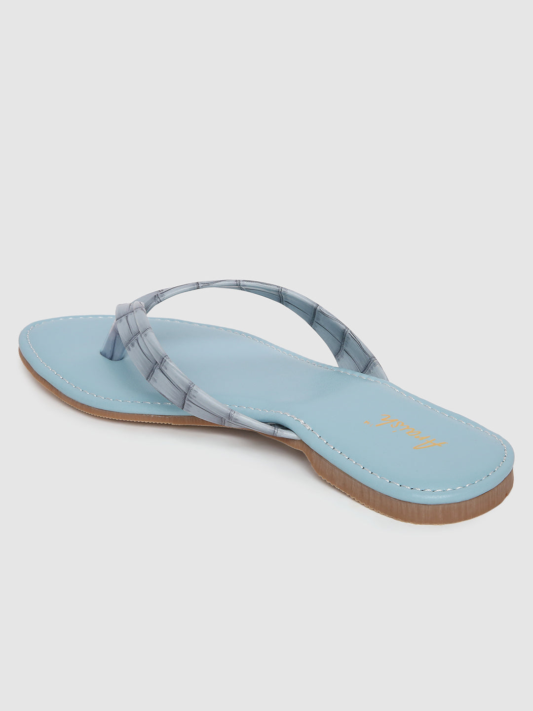 Blue Printed Casual Flats