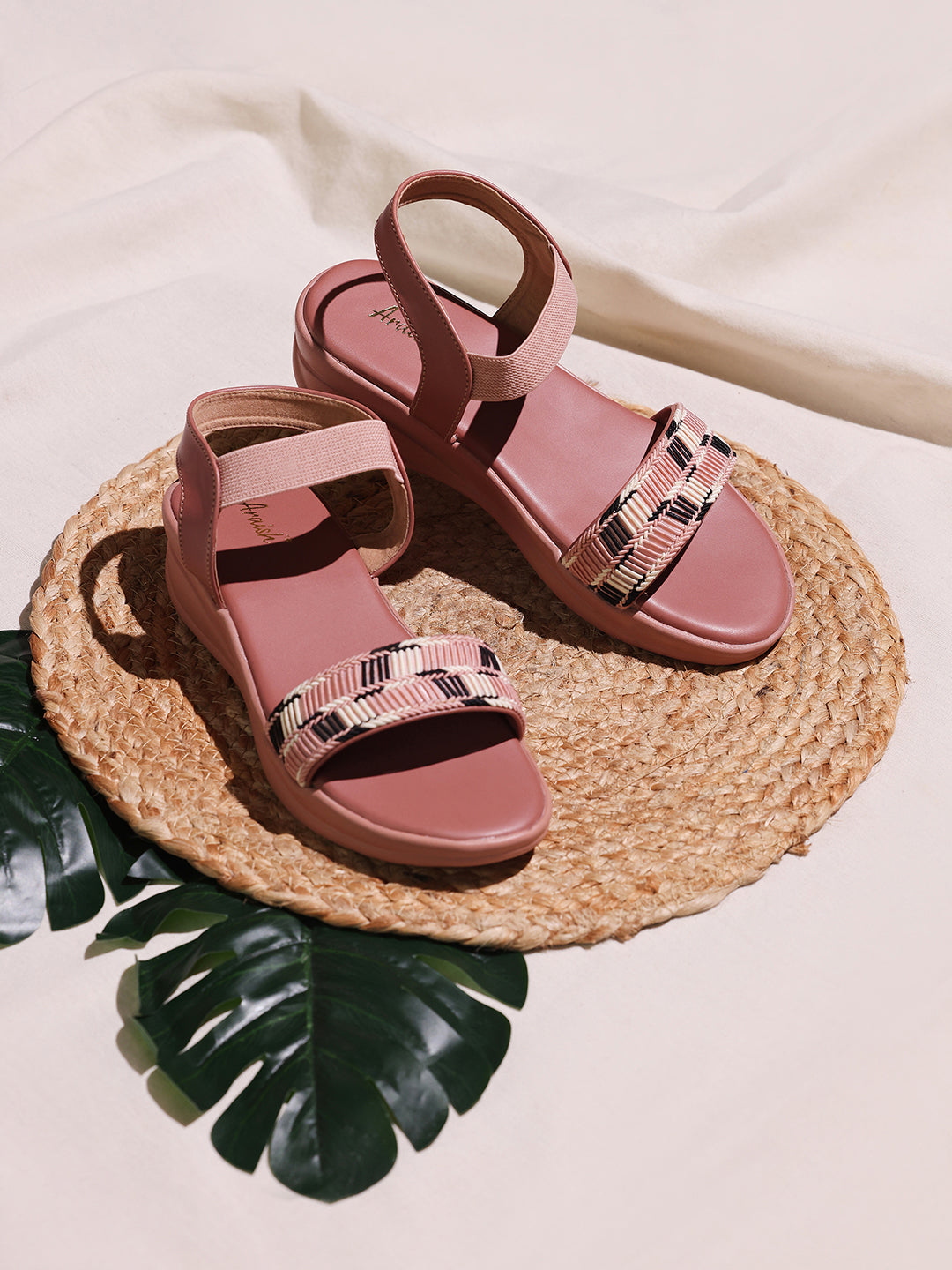 Peach Casual Platform Heel
